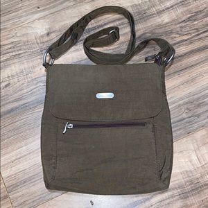 Baggallini Crossbody Bag Flap Front Nylon Brown